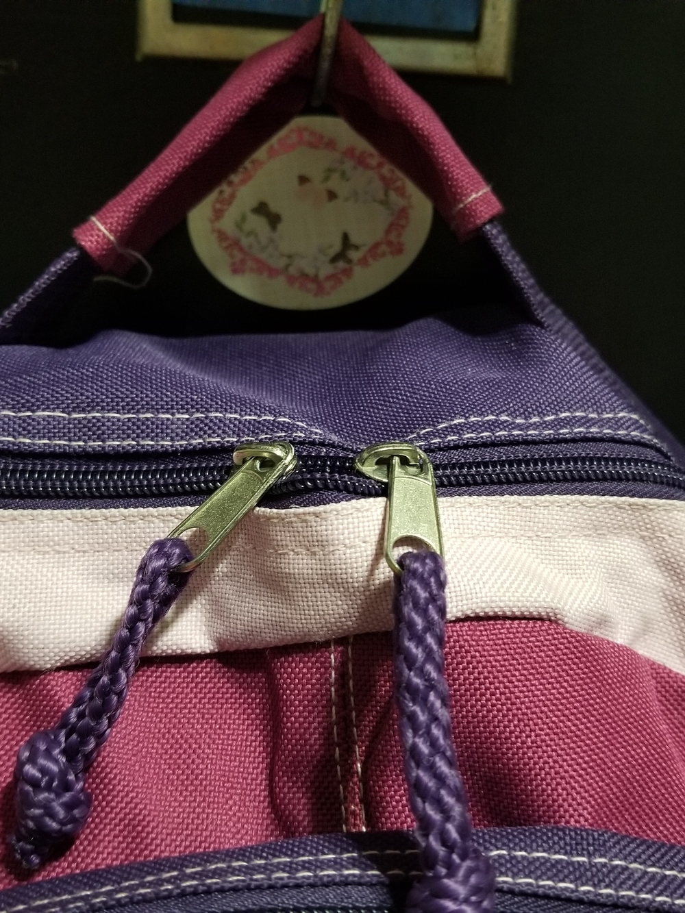 Vintage Kids' One Size Disney Magenta And Purple Winnie the Pooh School Backpack - Picture 10 of 14